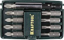 Набор бит "COMPACT-10" с магнитным адаптером, KRAFTOOL 26130-H10, в мини бит-боксе, 10 предметов