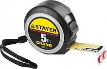 STAYER GRAND 5м / 25мм профессиональная рулетка с двухсторонней шкалой.