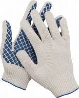 DEXX перчатки рабочие, х/б 7 класс, с обливной ладонью.