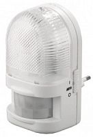 Светильник-ночник СВЕТОЗАР с датчиком движения, ЛОН-лампа, с выключателем, 7W, цветовая температура 