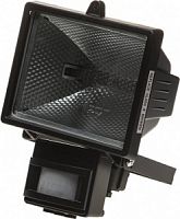 Прожектор галогеновый СВЕТОЗАР с датчиком движения, цвет черный, 500Вт