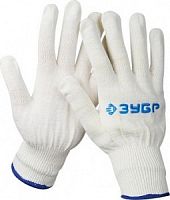 ЗУБР КОМФОРТ, размер L-XL, перчатки трикотажные тонкие, без покрытия, 11450-XL