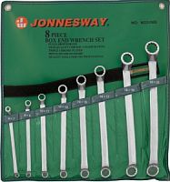 Набор ключей гаечных накидных изогнутых 75° в сумке, 6-22 мм, 8 предметов JONNESWAY код 47319