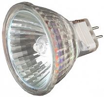 Лампа галогенная СВЕТОЗАР с защитным стеклом, цоколь GU4, диаметр 35мм, 20Вт, 12В