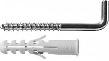 Дюбель распорный полипропиленовый, тип "ЕВРО", в комплекте с шурупом-крюком, 12 х 60 / 8 х 85 мм, 2 
