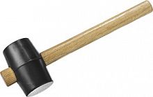 ЗУБР 230г резиновая Чёрная киянка с деревянной рукояткой