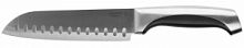 Нож LEGIONER "FERRATA" "Сантоку", рукоятка с металлическими вставками, лезвие из нержавеющей стали, 