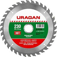 URAGAN Optimal cut 230х30мм 36Т, диск пильный по дереву