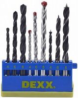 DEXX по металлу d 4-6-8мм, по дереву d 4-6-8мм, по кирпичу d 4-6-8мм, сверла комбинированные