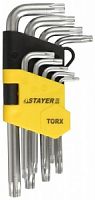 Набор STAYER "MASTER": Ключи имбусовые короткие, Cr-V, сатинированное покрытие, пластиковый держател