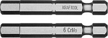 Биты "X-DRIVE" торсионные кованые, обточенные, KRAFTOOL 26127-6-50-2, Cr-Mo сталь, тип хвостовика E 