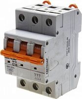 Выключатель автоматический СВЕТОЗАР 3-полюсный, 16 A, "C", откл. сп. 10 кА, 400 В