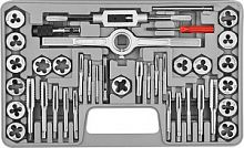 STAYER MaxCut 40 предметов, набор метчиков и плашек, инструментальная сталь