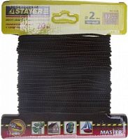 Шнур STAYER "MASTER" хозяйственно-бытовой, полипропиленовый, вязанный, с сердечником, черный, d 2, 2