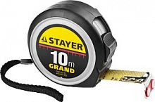 STAYER GRAND 10м / 25мм профессиональная рулетка с двухсторонней шкалой.