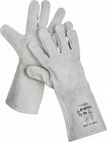 Перчатки рабочие комбинированные кожаные из спилка, XL
