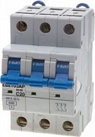 Выключатель автоматический СВЕТОЗАР 3-полюсный, 16 A, "C", откл. сп. 6 кА, 400 В