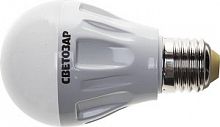 Лампа СВЕТОЗАР светодиодная "LED technology", цоколь E27(стандарт), теплый белый свет (2700К), 220В,