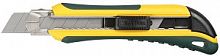 Нож с сегмент. лезвием, KRAFTOOL 09193, 2-х комп., усилен, автофиксация, кассета с 6 лезвиями, допфи