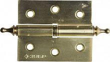 Петля дверная разъемная ЗУБР "ЭКСПЕРТ", 1 подшипник, цвет мат. латунь (SB), левая, с крепежом, 75х63